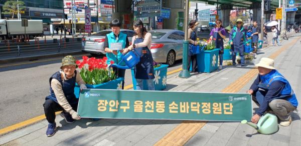 '수원시 새빛손바닥정원' 관리의 표상, 장안구 율천동 손바닥정원단의 발자취  