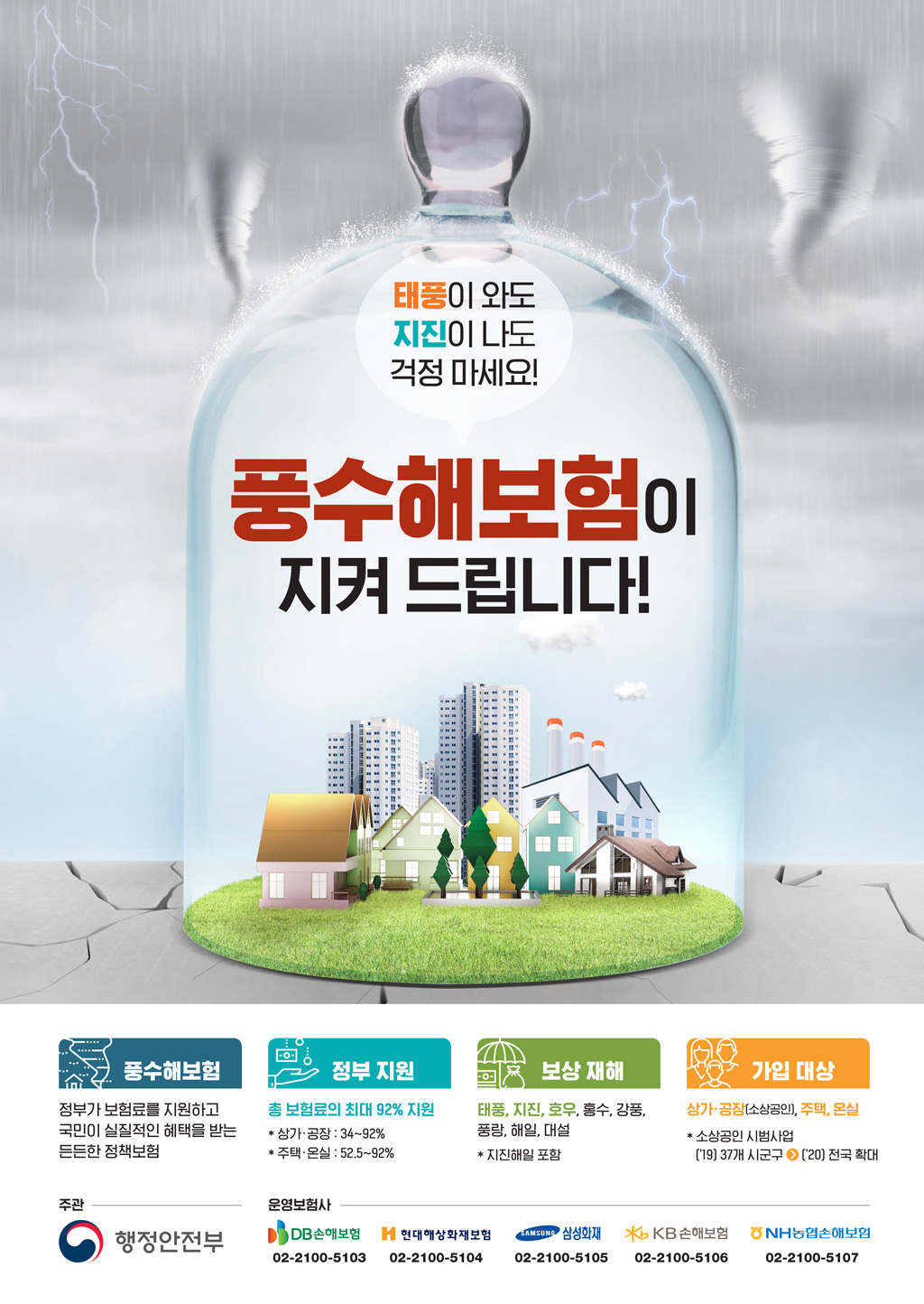 풍수해보험 리플릿 자세한 사항 본문 참고