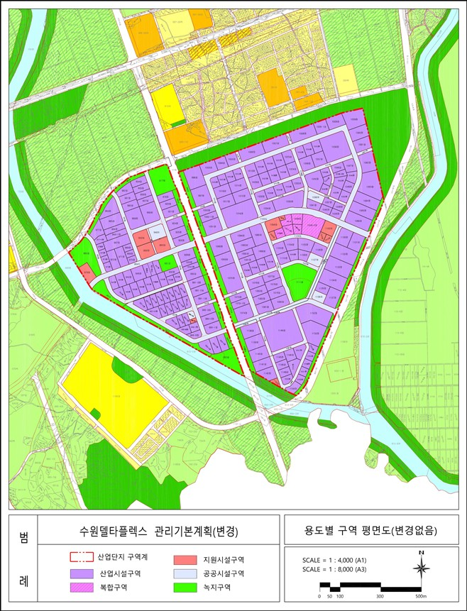 용도별 구획 평면도