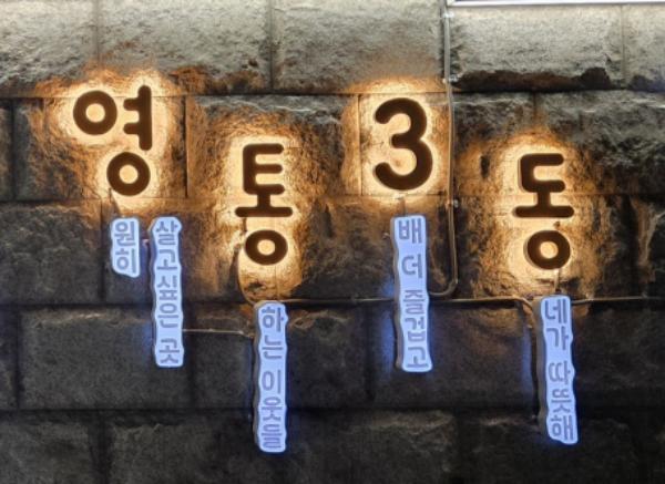 어둠을 밝힌 주민들의 아이디어, 느티나무골 육교가 빛의 명소로