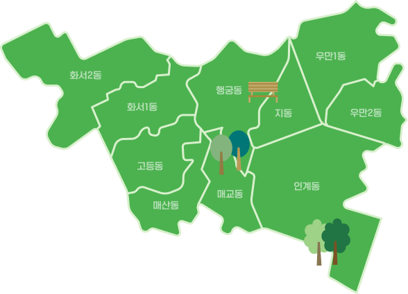 팔달구 지도