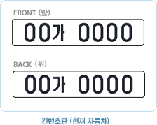 긴번호판(현재 자동차)