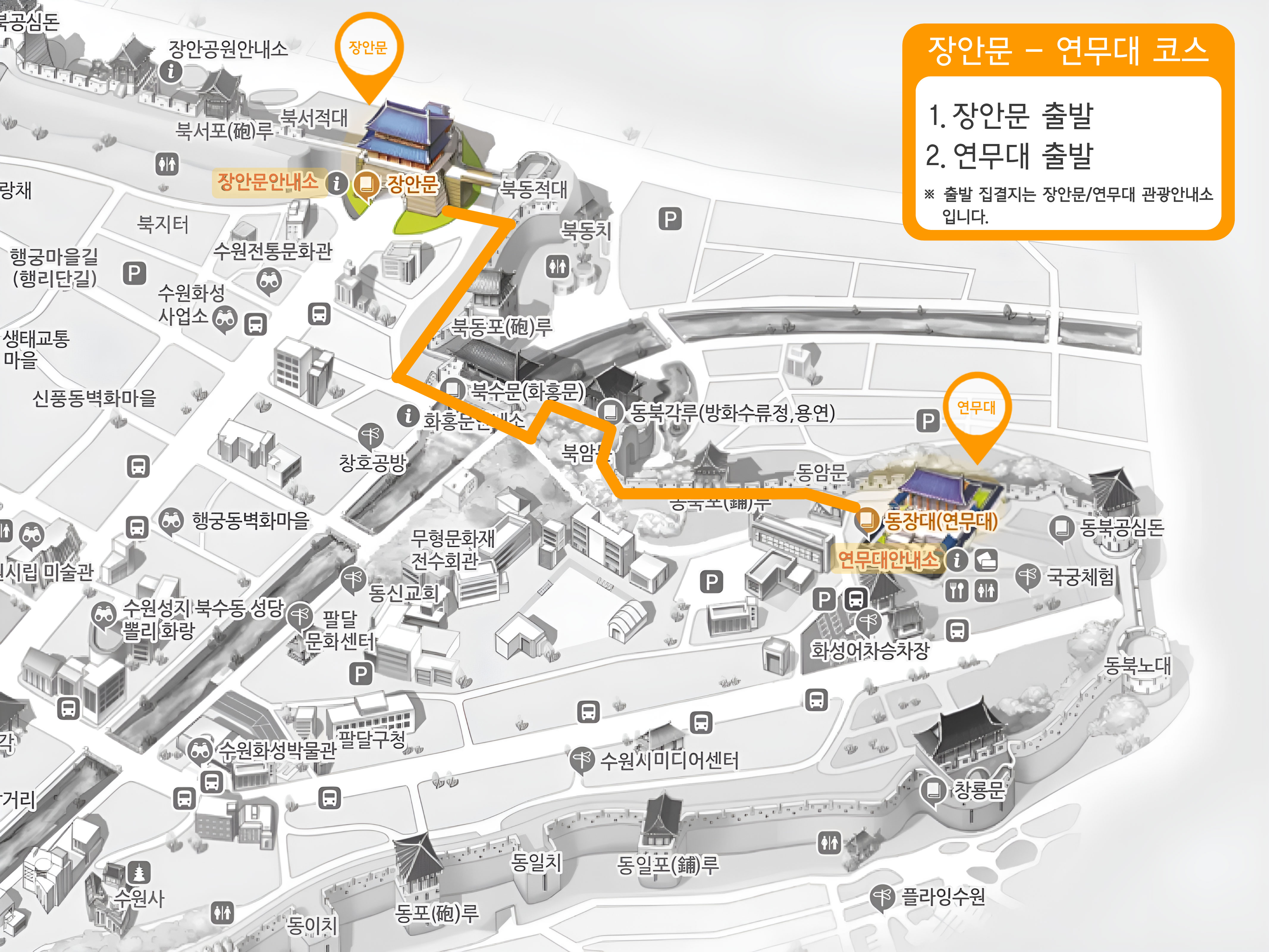 장안문-연무대 코스