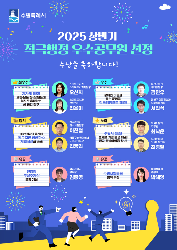 2025년 상반기 적극행정 우수공무원 선정