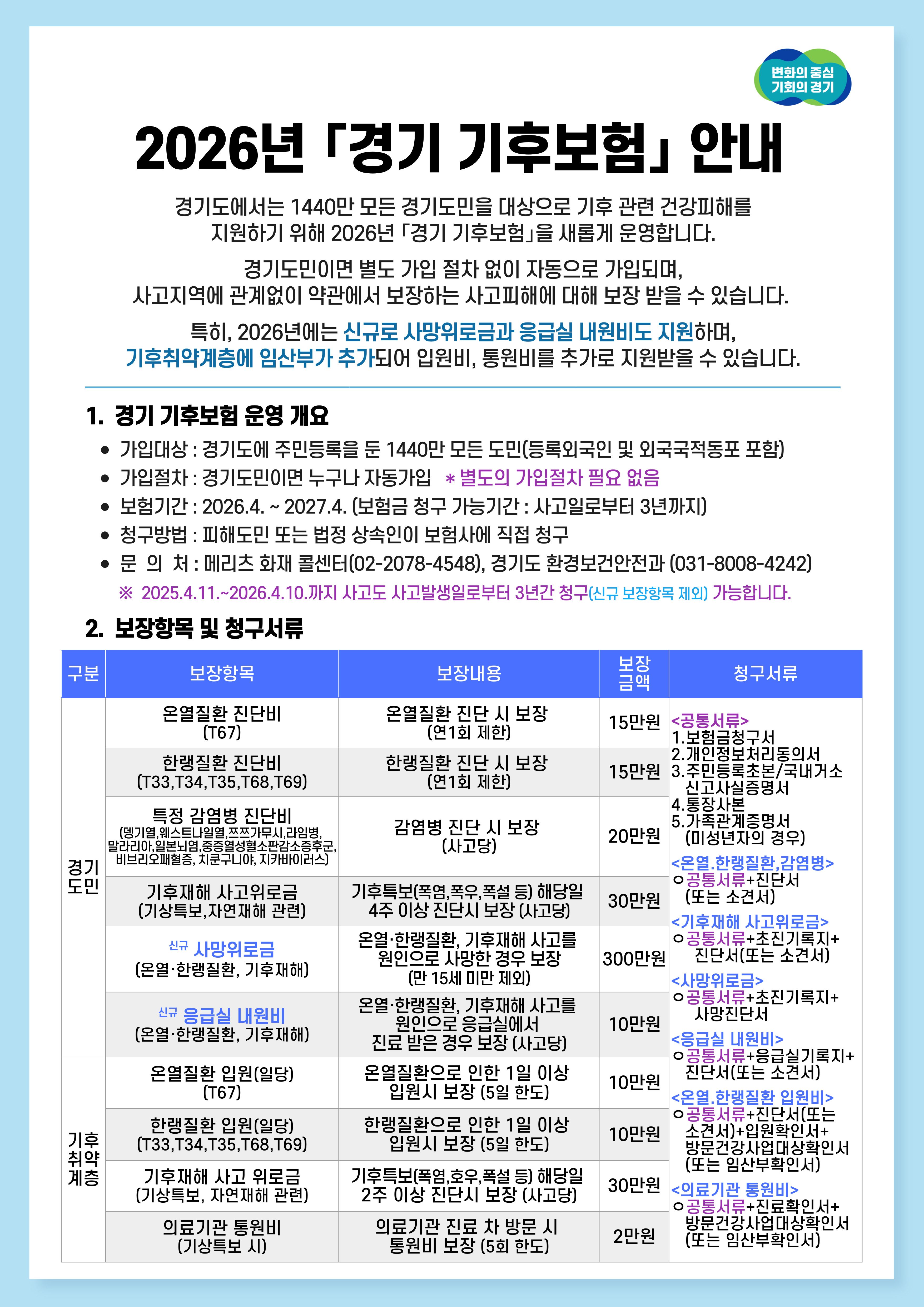 기후보험 안내문