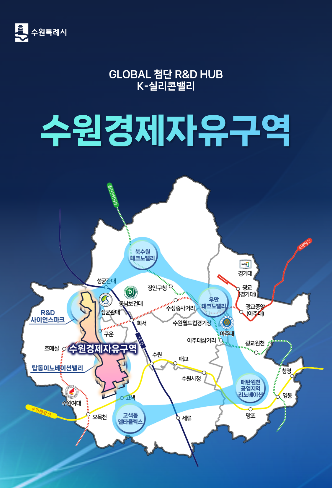 수원경제자유구역 설명 1쪽 상세내용 본문 참고